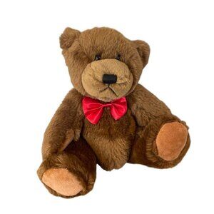 ProFlowers 8 inch Teddy Bear with Red Bow Brown Plush stuffed animal